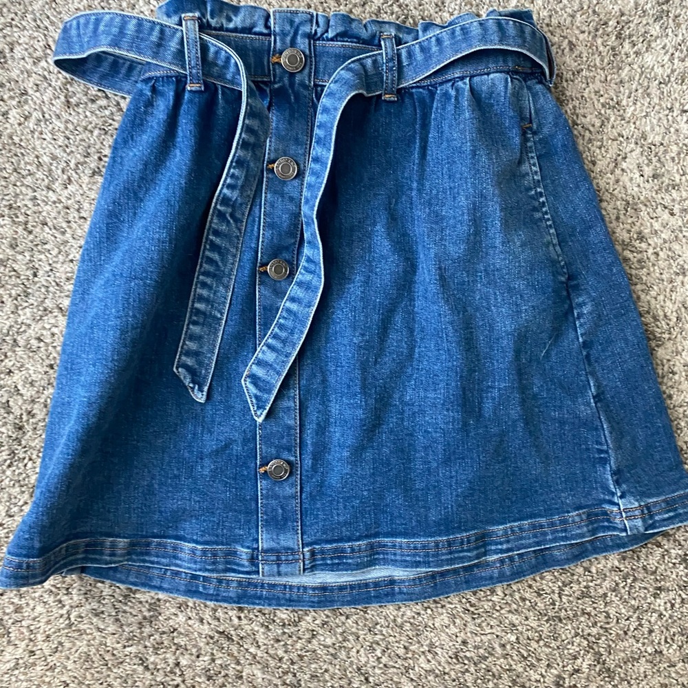 Girls button down jean skirt
